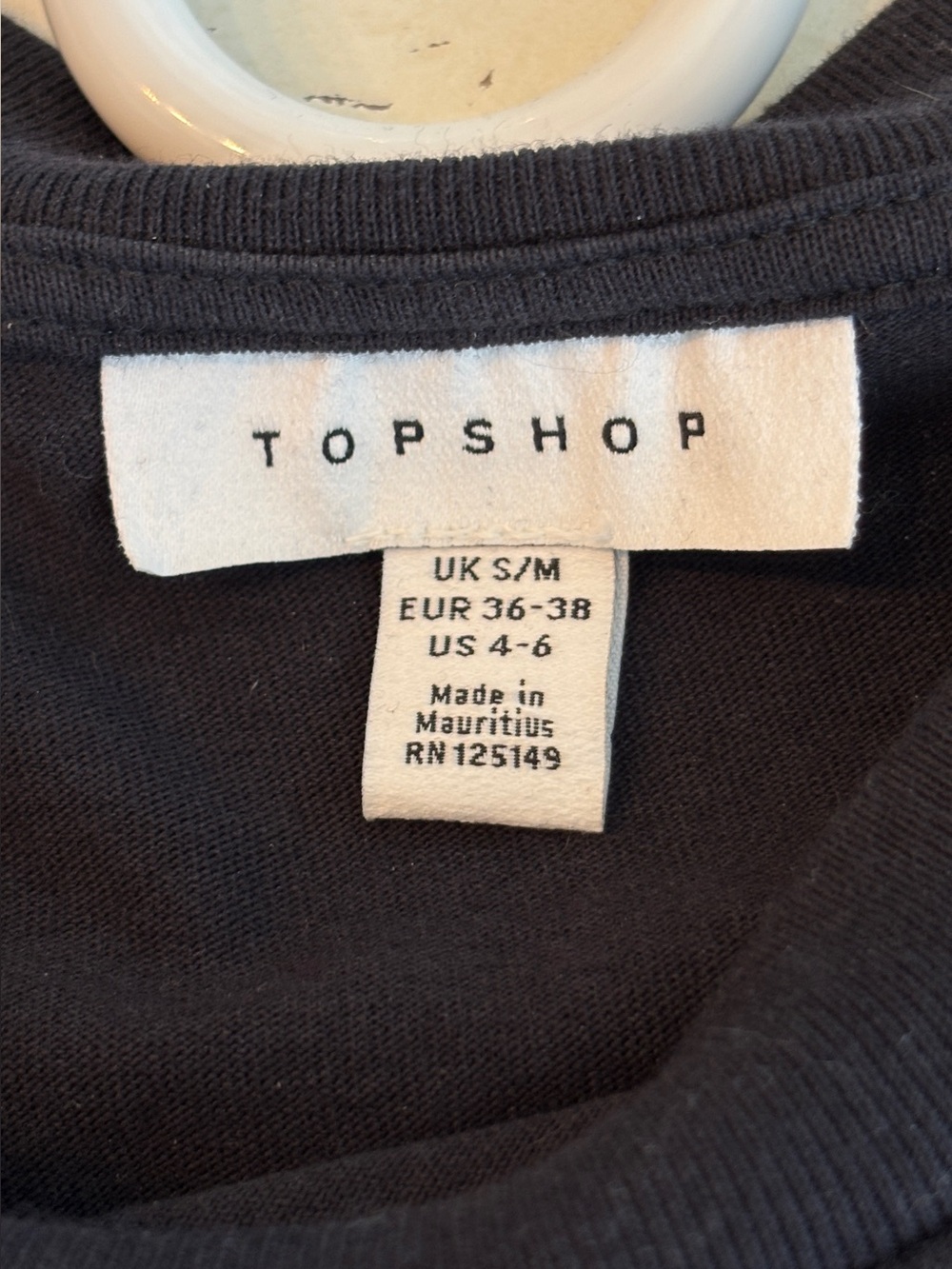 TOPSHOP Tee Shirt Dress Women’s 4/6 Black Oversized Cotton - Picture 6 of 8